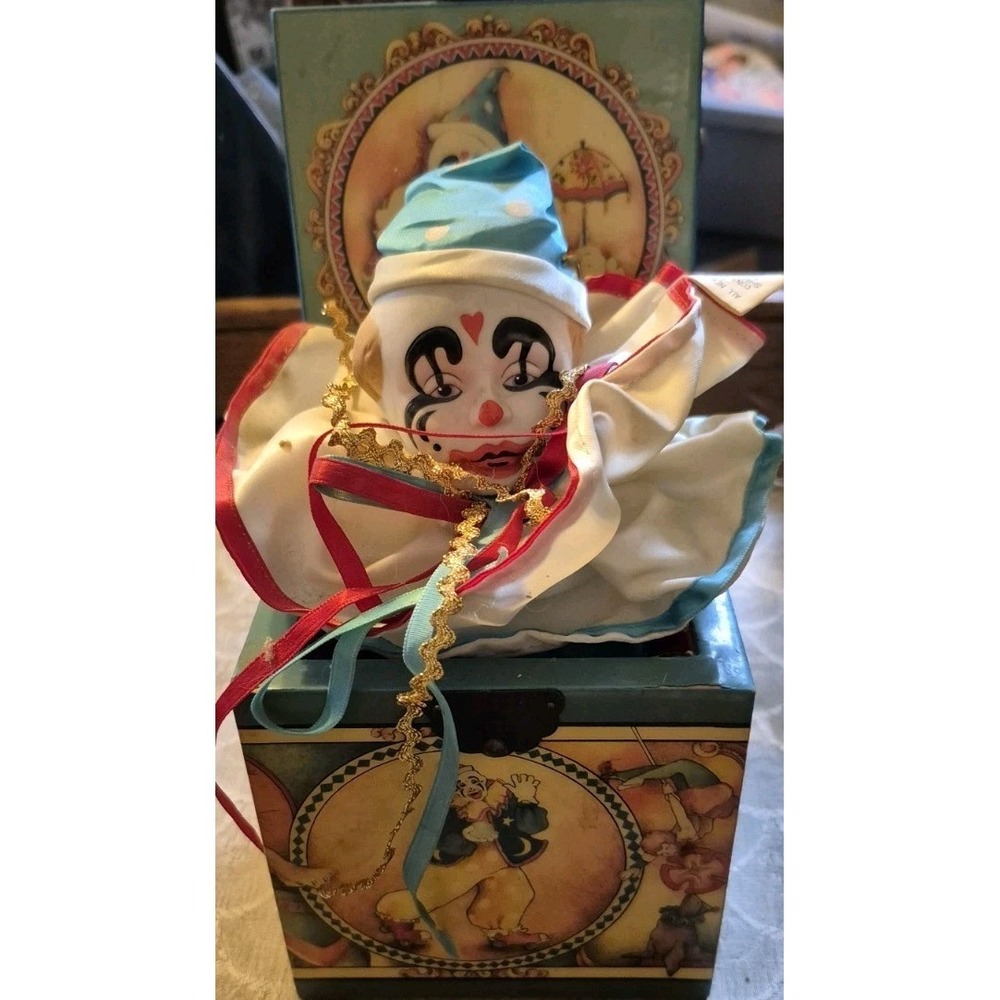 Enesco Willie the Clown‎ Jack-in-the-Box Figurine Vintage 1985 LE